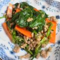 はっぴーはりぼ's cooksnap of when they made 食べやすい♪ほうれん草の甘辛そぼろ.