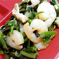shionss99's cooksnap of when they made かき菜と油揚げの炒め煮.