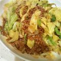 yuuhi12hi's cooksnap of when they made ひき肉とキャベツのカレー炒め.