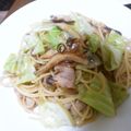 ぶちもに's cooksnap of when they made しいたけとキャベツの和風パスタ.