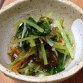 ポンポンラックス's cooksnap of when they made 三つ葉とエノキのもずく酢和え.