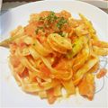 ボネっ子's cooksnap of when they made 海老とアスパラのトマトクリームパスタ☆.