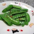 yume☆mamy's cooksnap of when they made レンジde簡単さやえんどうの煮びたし♪.