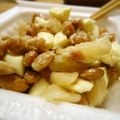 flipper6's cooksnap of when they made チーズと福神漬け入り納豆～あったかご飯に.