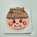 くみくまちゃん's cooksnap of when they made 節分☆オニちゃんの簡単キャラケーキ☆.