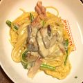 マッドドッグ's cooksnap of when they made ほうれん草とベーコンのクリームパスタ.