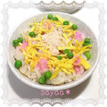 さやあ☆'s cooksnap of when they made 手作り寿司酢で鮭の散らし寿司弁当.