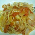 karia0509's cooksnap of when they made パスタ（シーフード＆茄子とトマトのスパ）.