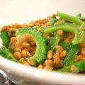･firststar's cooksnap of when they made **ゴーヤ納豆**（梅風味）.