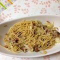 乗りりん's cooksnap of when they made ＊秋の味覚☆きのこベーコンの和風パスタ＊.