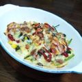 yoapiko's cooksnap of when they made ほうれん草と卵で♡簡単チーズグラタン.
