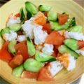 kunpuu's cooksnap of when they made トマト・きゅうり・ちくわの塩ポン酢サラダ.