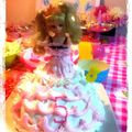 MIRY☆mama's cooksnap of when they made バービー♪バースデーケーキ.