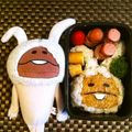 hachichi's cooksnap of when they made 簡単♪　なめこ（白ウサギなめこ）キャラ弁.