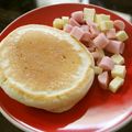 ｃｈｉａｒｉ's cooksnap of when they made パン代わり？むっちり分厚いホットケーキ☆.