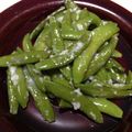 ムーヒツジ's cooksnap of when they made スナップえんどうの塩麹和え.