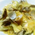 おーもりちゃん's cooksnap of when they made キャベツとあさりのフライパン蒸し.