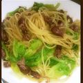 おちゃだです。's cooksnap of when they made ほたるいかと春キャベツのパスタ.