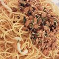 koutamama☆'s cooksnap of when they made ねぎ＆しめじ入り 納豆スパゲッティ.