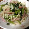 １８７５'s cooksnap of when they made 菜の花とウインナーのペペロンチーノ.