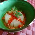 kebeibiko's cooksnap of when they made チビコロ新タマで★お皿に花が咲いたヨ！.