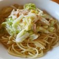 バジラ's cooksnap of when they made 簡単キャベツとツナのパスタ.