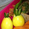 ぱんぱんこ's cooksnap of when they made うずら卵でパイナップル（キャラ弁おかず）.