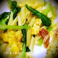saucebox's cooksnap of when they made ルッコラとたまごの春色ペンネ.