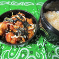 まさたかまま's cooksnap of when they made 唐揚丼♪次男弁当①.