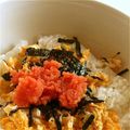 にゃんちゅ～'s cooksnap of when they made ランチに♪簡単◎明太子ごはん.