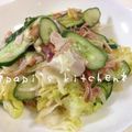 papikun's cooksnap of when they made 茗荷にレタスにごま油！？付合せにどうぞ♪.