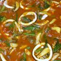 みんちゃろん's cooksnap of when they made 烏賊とほうれん草のトマト煮.