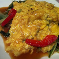 sakurask's cooksnap of when they made 小松菜の炒め　たまごのせあんかけ.