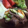 ponkey's cooksnap of when they made 秘伝のタレで☆牛肉の野菜巻き☆.