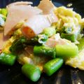 hawaiisunny's cooksnap of when they made ベーコンとアスパラのスクランブルエッグ.