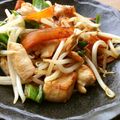 yysimao's cooksnap of when they made 鶏肉とシャキっともやしの彩り炒め.