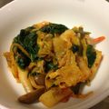 たか0921's cooksnap of when they made じゃが豚ホウレンソウのキムチ炒め.
