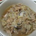 いわもっさん's cooksnap of when they made 塩鮭とキャベツ、白菜の酒蒸し煮☆.