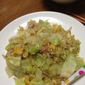 YUKIKI☆'s cooksnap of when they made 春色キャベツのチャーハン.