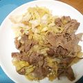 もなみん・Ｎ's cooksnap of when they made オリーブオイルで炒め揚げ、牛肉とキャベツ.
