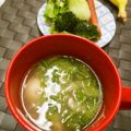 saki1010's cooksnap of when they made 朝ごはんに。すばやく、おいしく卵スープ♪.