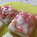 3mamakuma's cooksnap of when they made 次女おすすめ　フレッシュ苺のせパン❀.