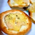 saaoo0707's cooksnap of when they made 簡単！餃子の皮で明太子チーズピザ.