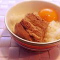 Mawaru7's cooksnap of when they made ♥余った豚角煮で～卵かけご飯♥.