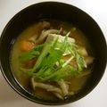 らびんな's cooksnap of when they made ☆水菜･エノキ･豚バラ･豆腐~生姜味噌汁.