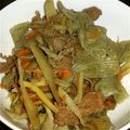 shizuとreo's cooksnap of when they made **牛肉ごぼう舞茸こんにゃくの甘辛煮**.