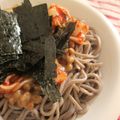 Marrietty's cooksnap of when they made 簡単　のせるだけ　冷たいキムチ＆納豆そば.