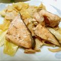 piggu☆リコ's cooksnap of when they made ルクエで！鮭とキャベツのレモン蒸し.