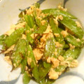 ポコchan's cooksnap of when they made さやえんどうと塩こぶの玉子とじ.