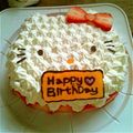 m3310m's cooksnap of when they made 『ハローキティ』風バースデーケーキ♡.